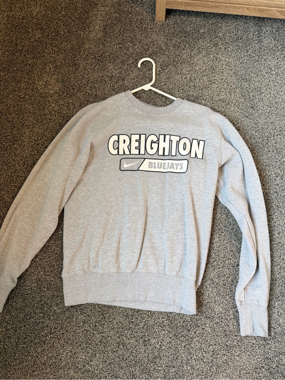 Nike Gray Creighton Bluejays Crewneck Sweatshirt